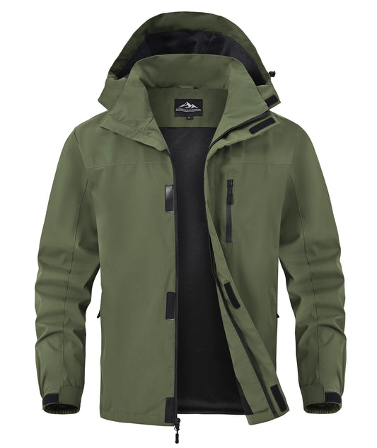 Men's Waterproof Hooded Hiking Rain Jacket