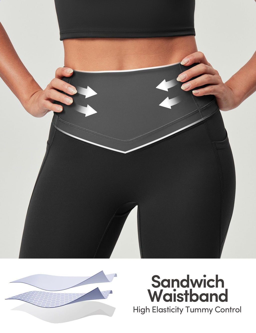 Women's High Waist Compression Leggings with Pockets