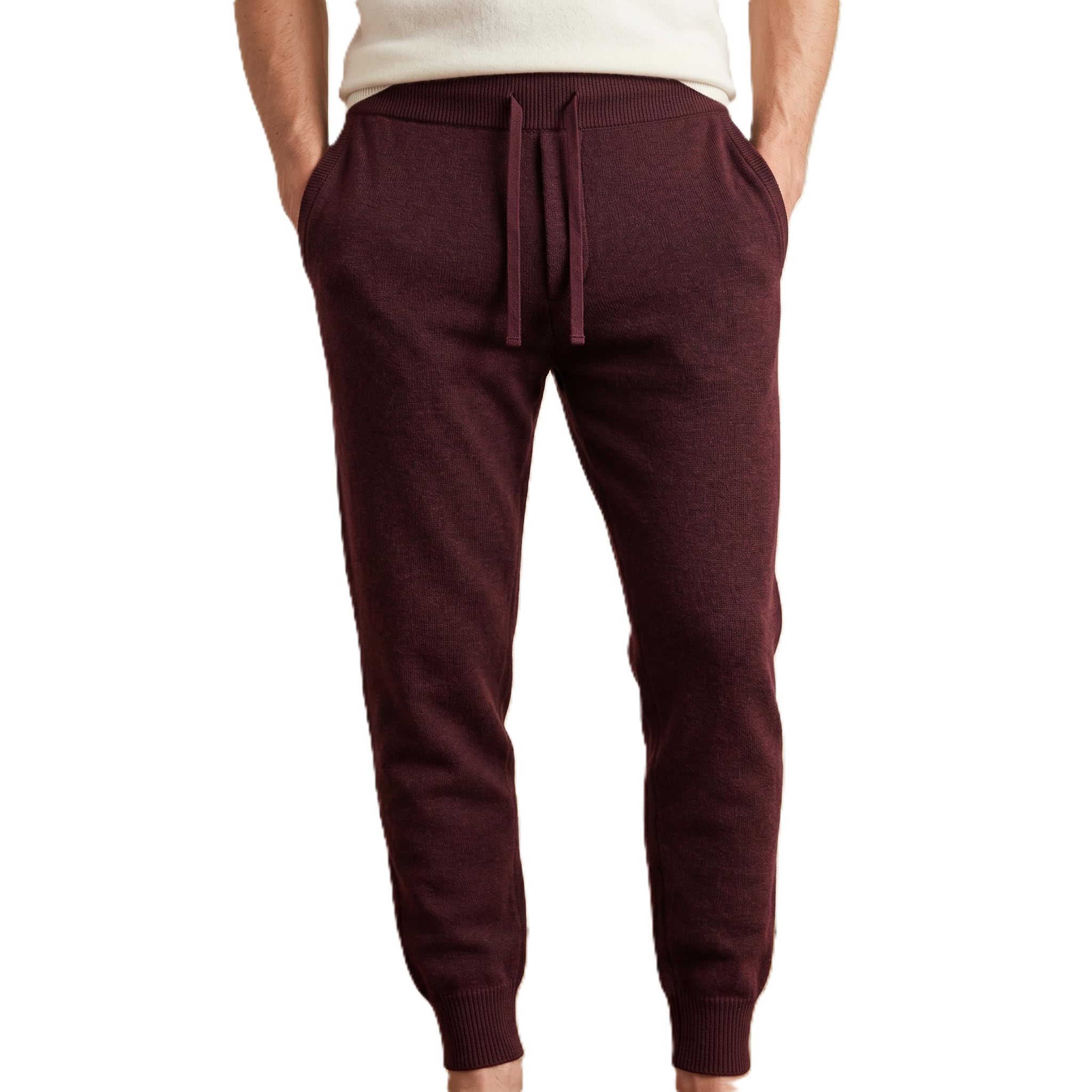 NPIA Certified 100% Cashmere Joggers Men | 2-Ply 16 Micron Luxury Lounge Pants | Drawstring Sweatpants from Nepal