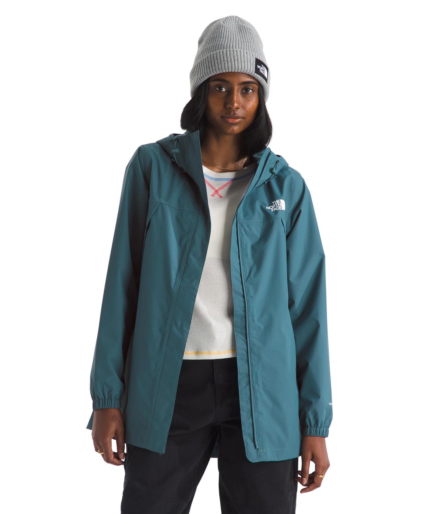 Women's Waterproof Hooded Rain Jacket with Pockets