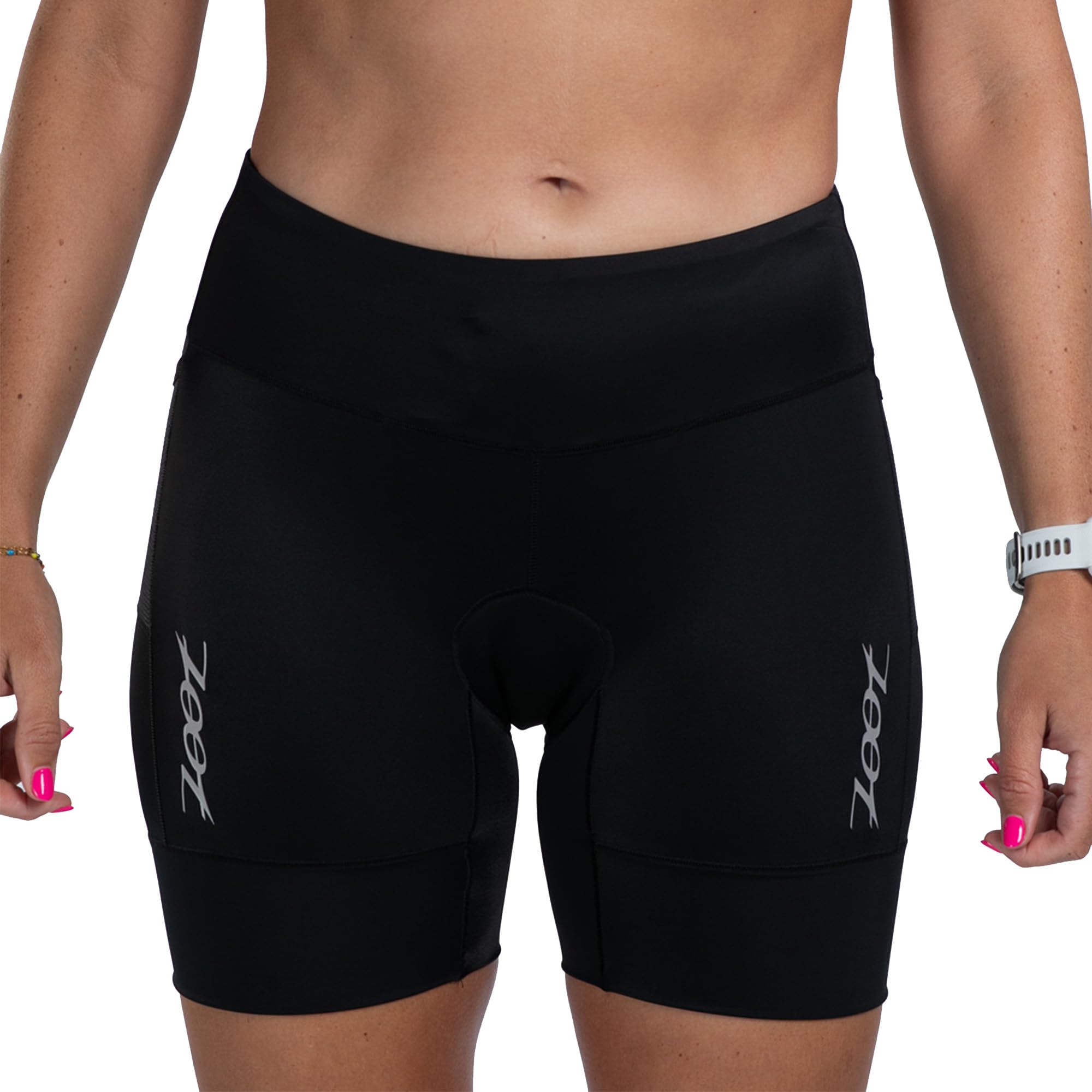 Zoot Women’s Core 6-Inch Tri Shorts, Quick Dry Performance Triathlon Short with Cycling Chamois Pad, Pockets & UPF 50+ Fabric