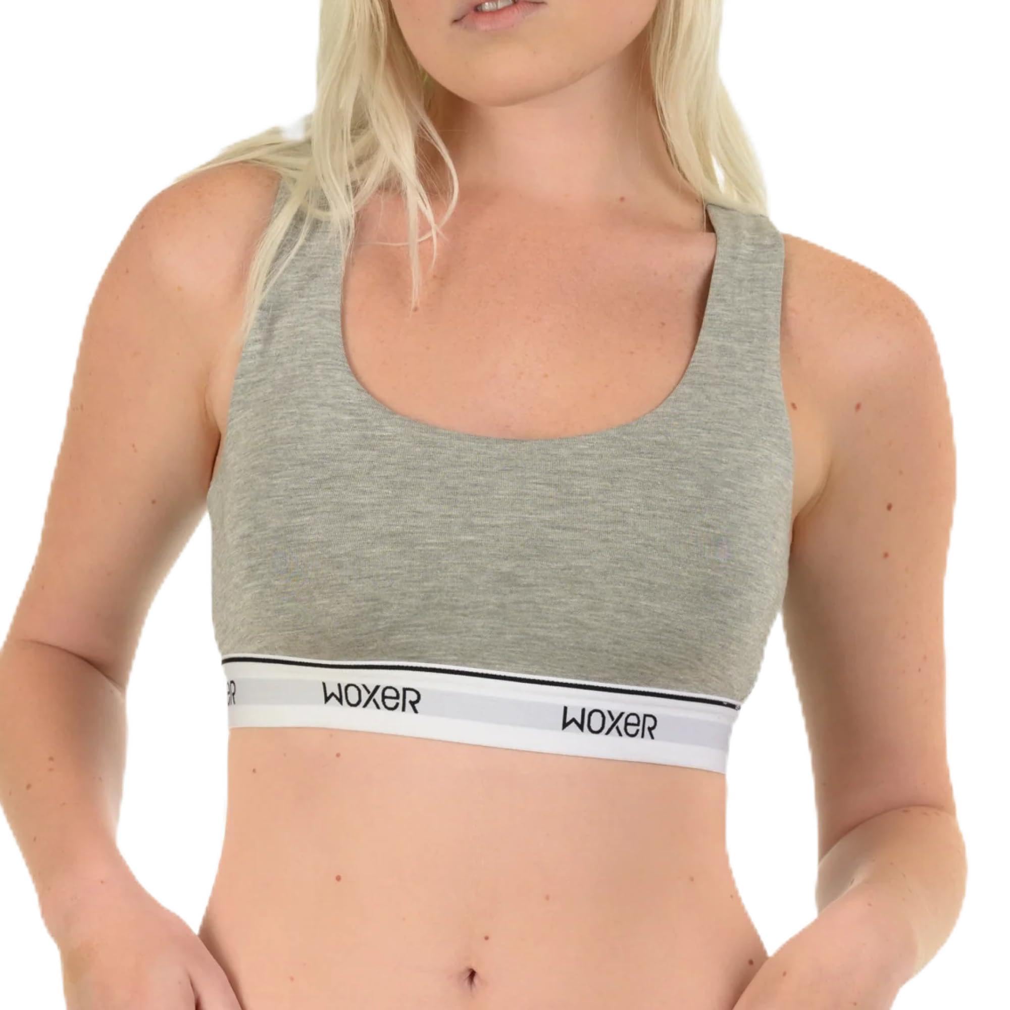 Woxer Boss Bralette for Women – Wireless, Seamless Racerback – Modal Sports Bra, Lounge, Sleep Bralette, Wireless Bra