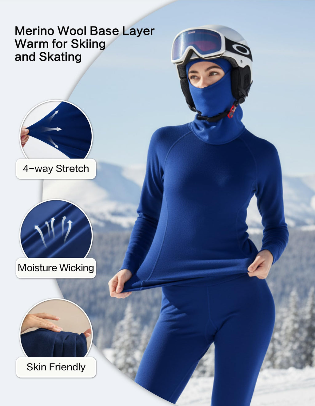 Women's Merino Wool Thermal Base Layer Set