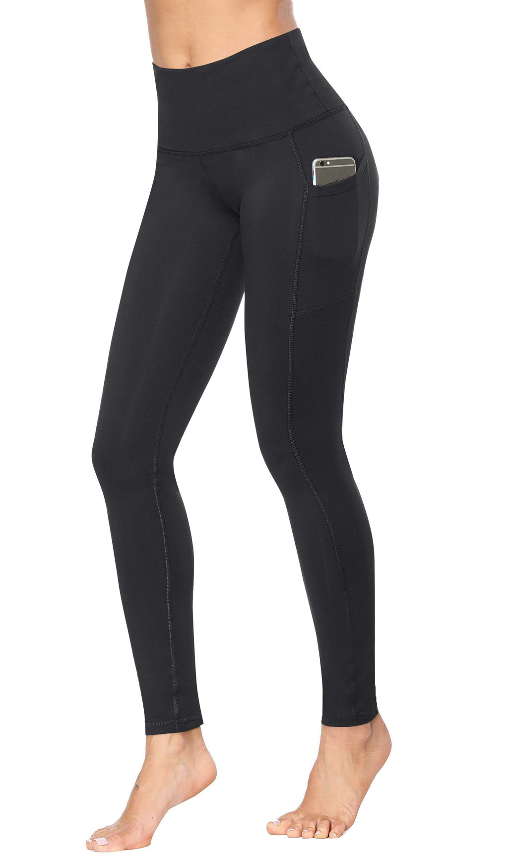 Fengbay 2 Pack High Waist Yoga Pants with Pockets, Tummy Control Workout Running Yoga Leggings for Women
