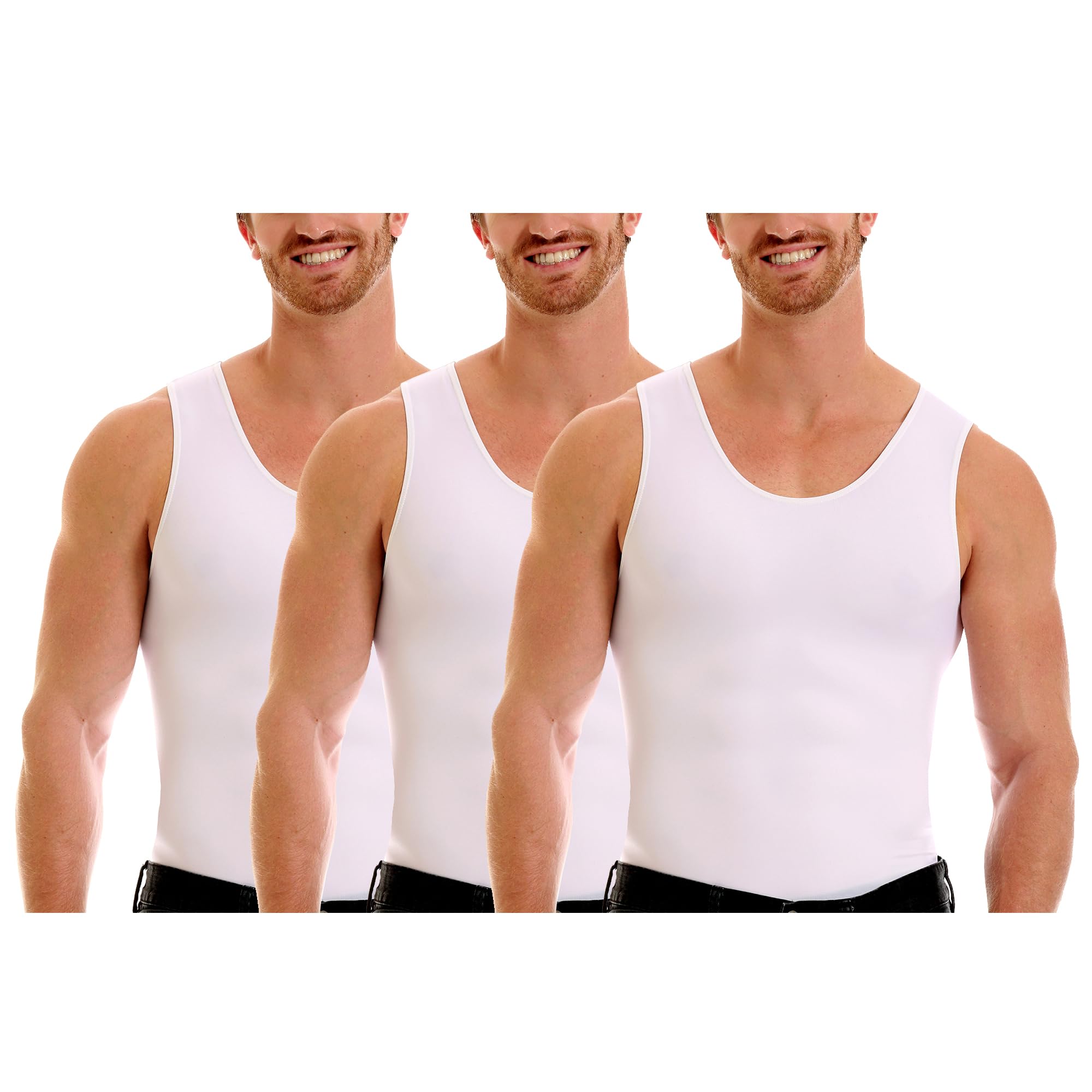 Insta Slim ISPRO Slimming Muscle Tank Top Shapewear Compression Shirt for Men (Made in The USA)