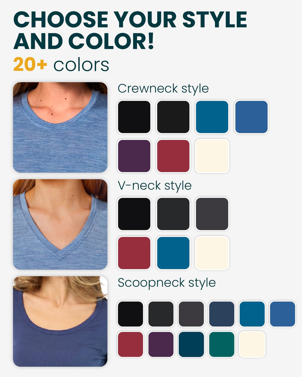 Women's Merino Wool Thermal Base Layer Shirt
