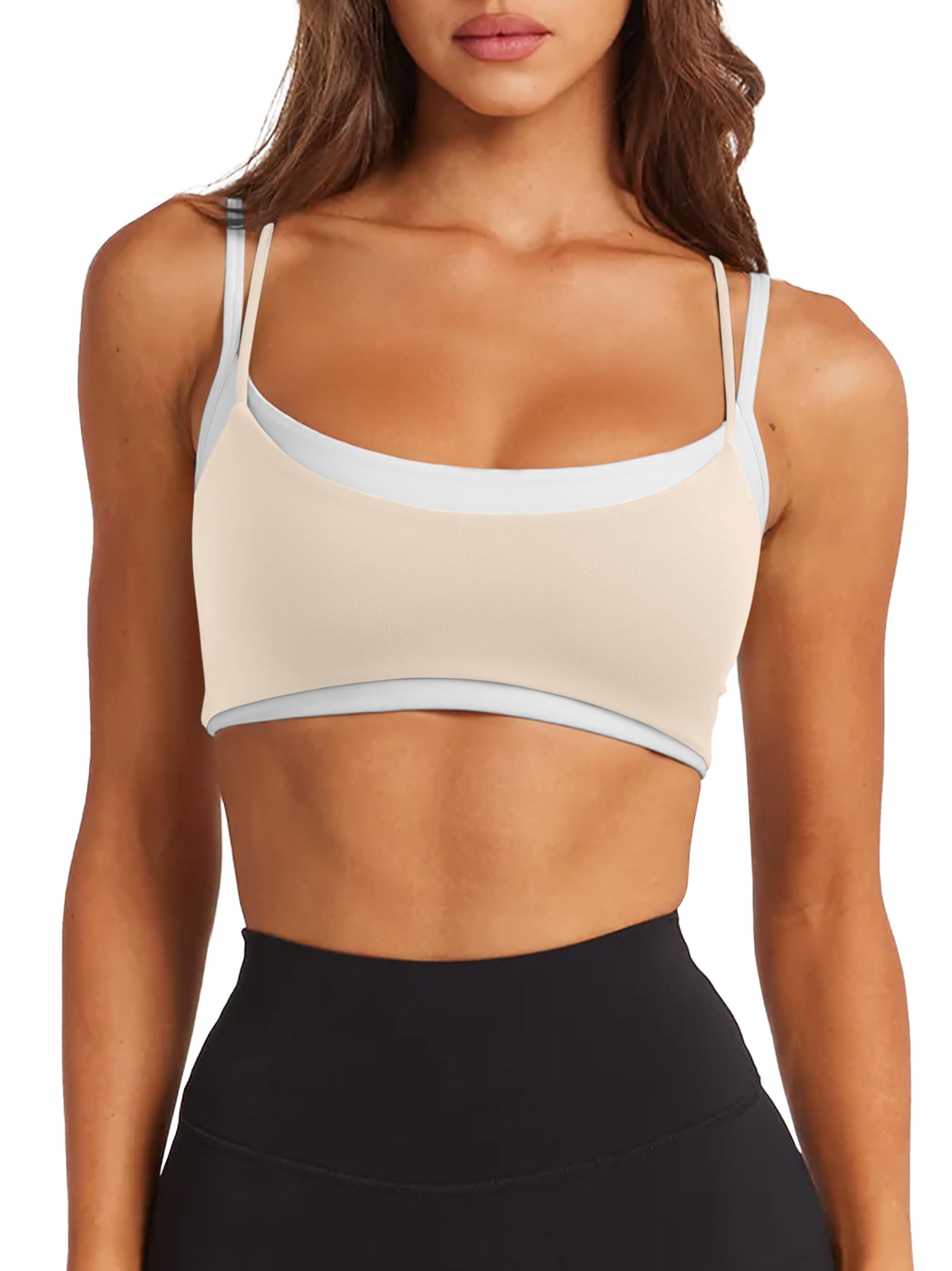 Women's Double Layer Sports Bra Padded Yoga Crop Top
