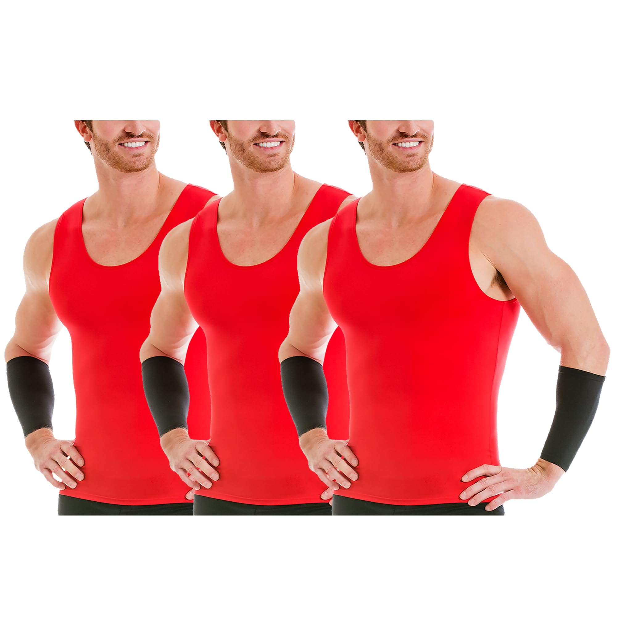 Insta Slim ISPRO Slimming Muscle Tank Top Shapewear Compression Shirt for Men (Made in The USA)