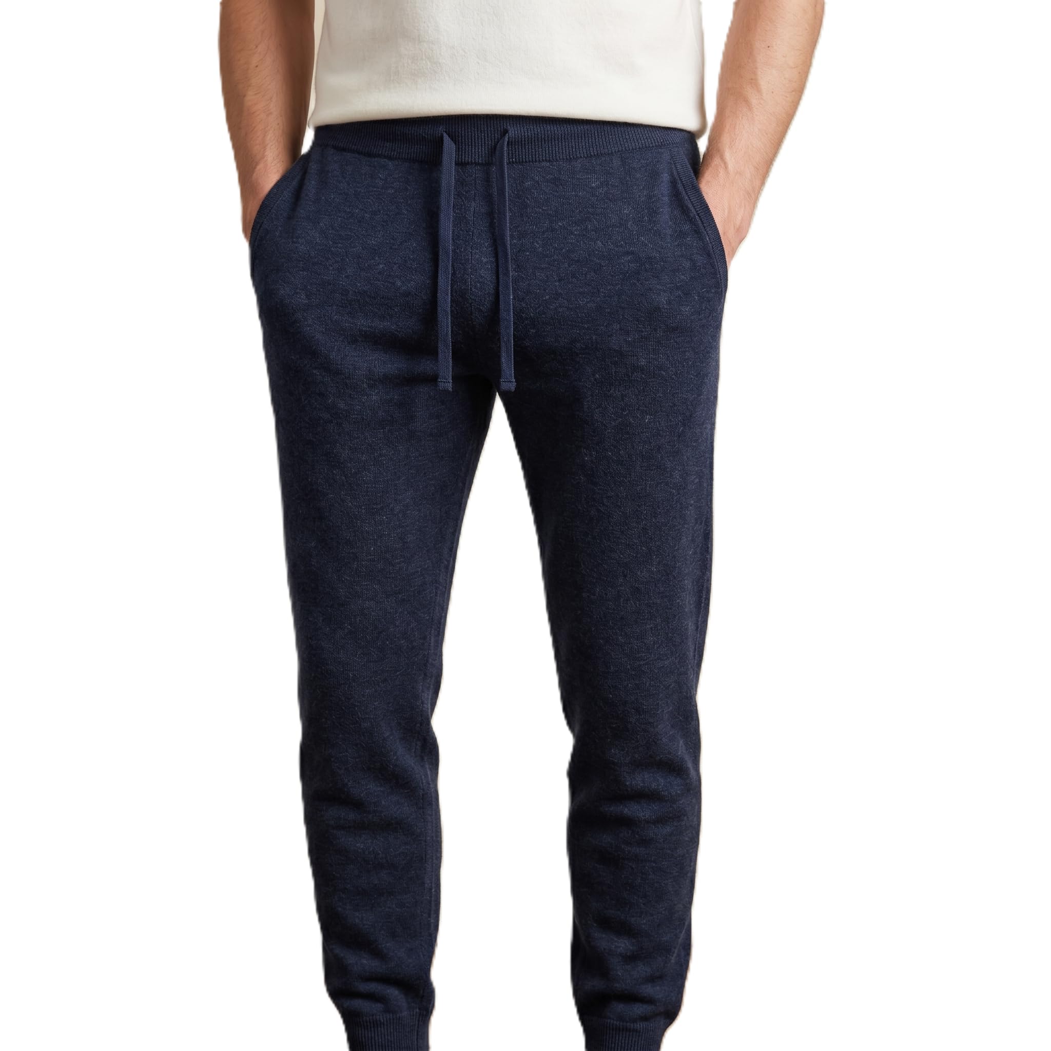 NPIA Certified 100% Cashmere Joggers Men | 2-Ply 16 Micron Luxury Lounge Pants | Drawstring Sweatpants from Nepal