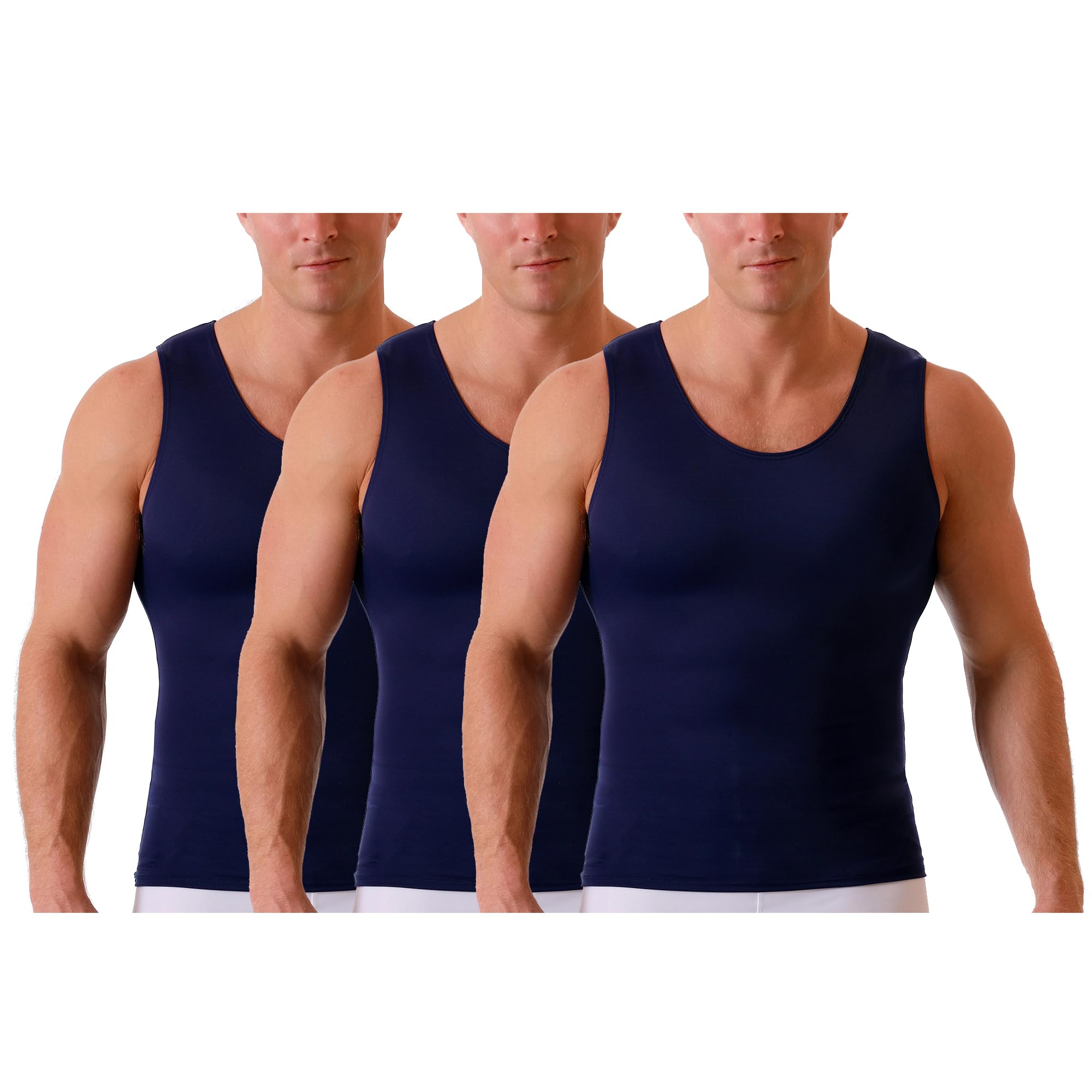 Insta Slim ISPRO Slimming Muscle Tank Top Shapewear Compression Shirt for Men (Made in The USA)