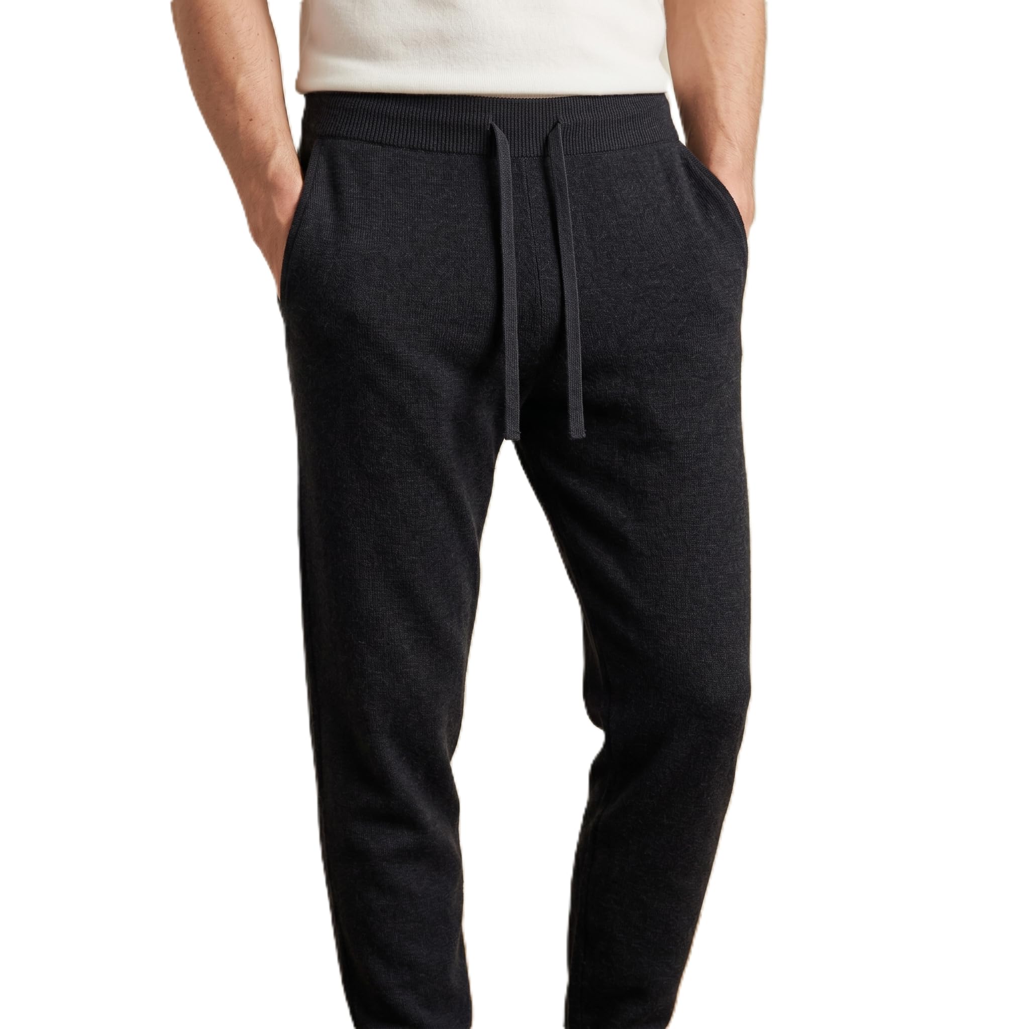 NPIA Certified 100% Cashmere Joggers Men | 2-Ply 16 Micron Luxury Lounge Pants | Drawstring Sweatpants from Nepal