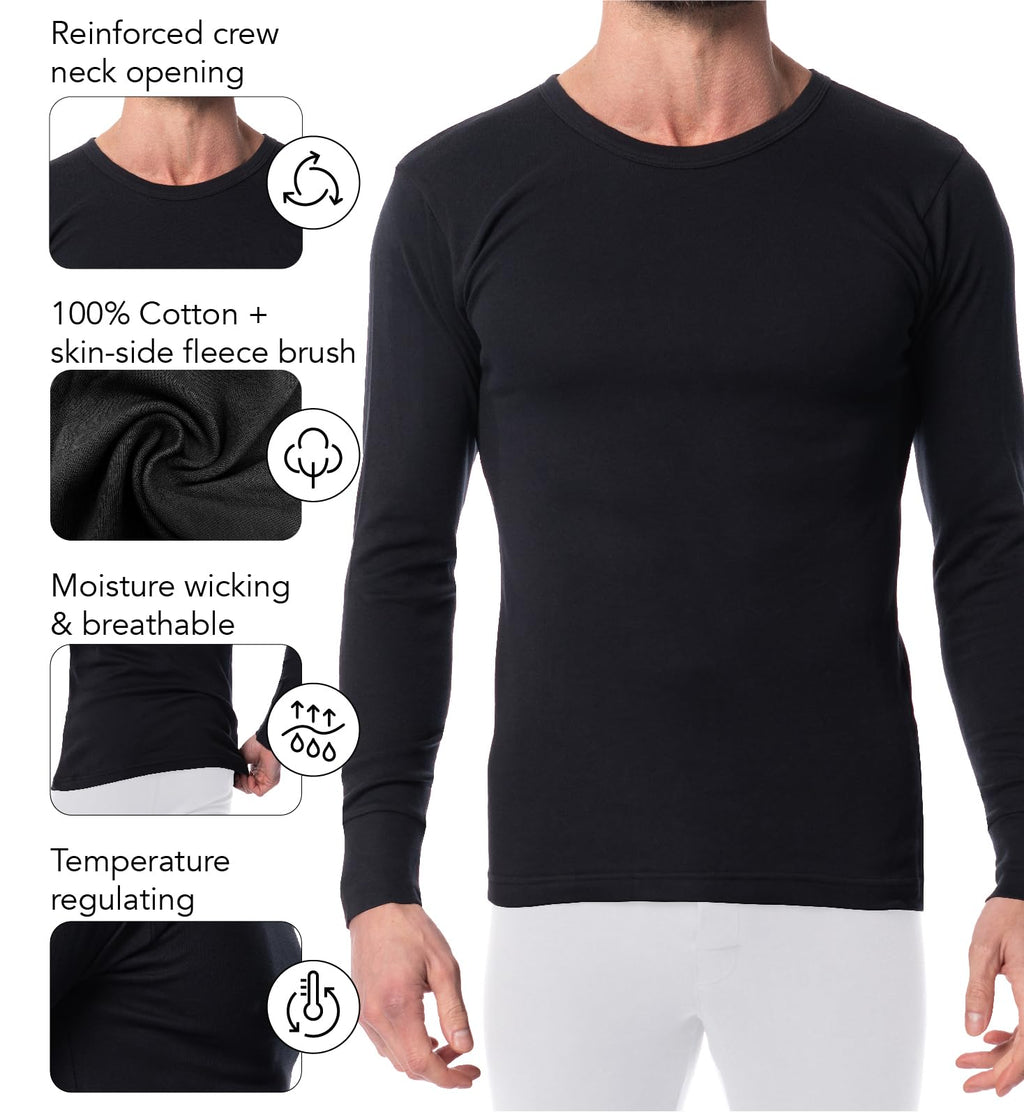 Men's Cotton Thermal Underwear Base Layer Set