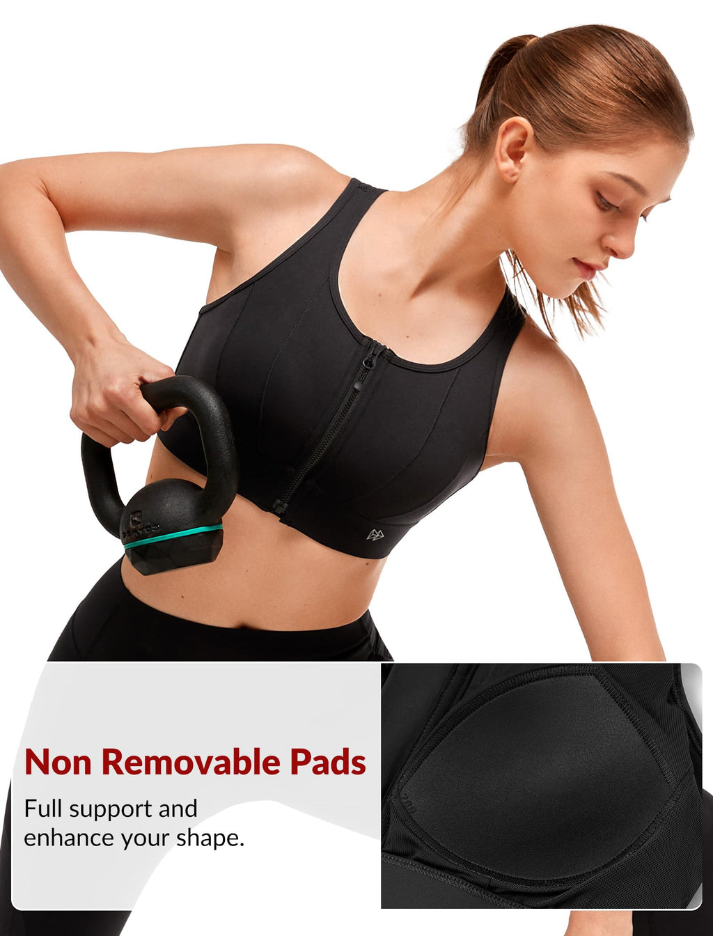 Women's Front Closure High Impact Sports Bra