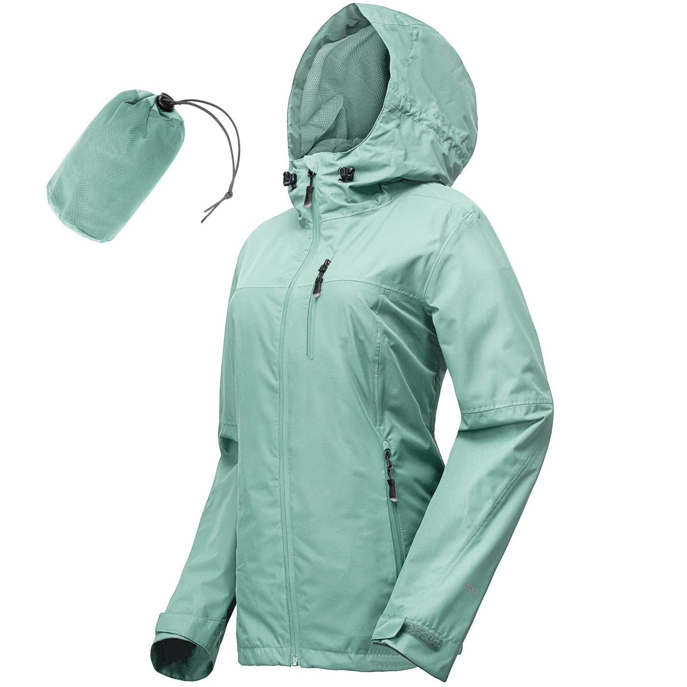 Women's Lightweight Waterproof Hooded Rain Jacket
