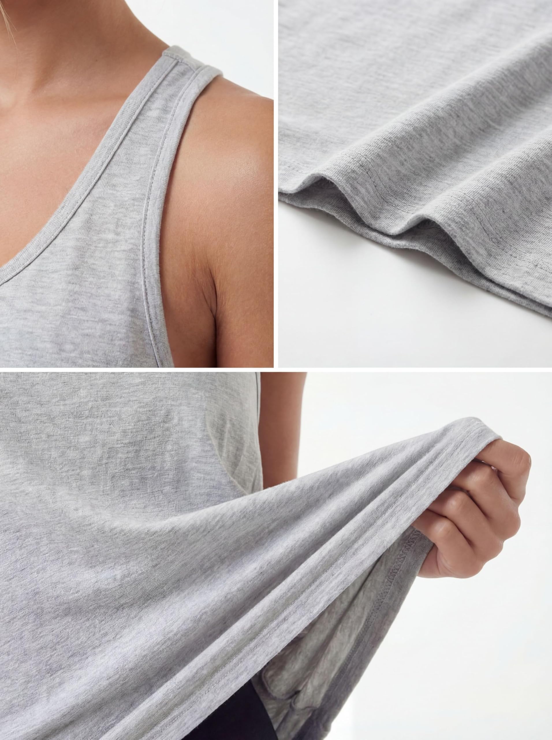 AMERICAN HEAVEN Women’s Cotton Stretch Racerback Tank Tops | Work Out Athletic Tanks | Multi Packs Colors
