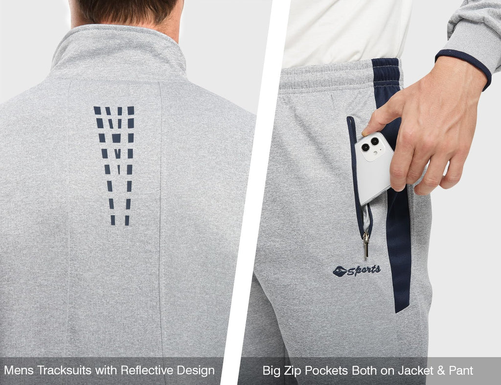 Men's 2 Piece Tracksuit Full Zip Athletic Jogging Set