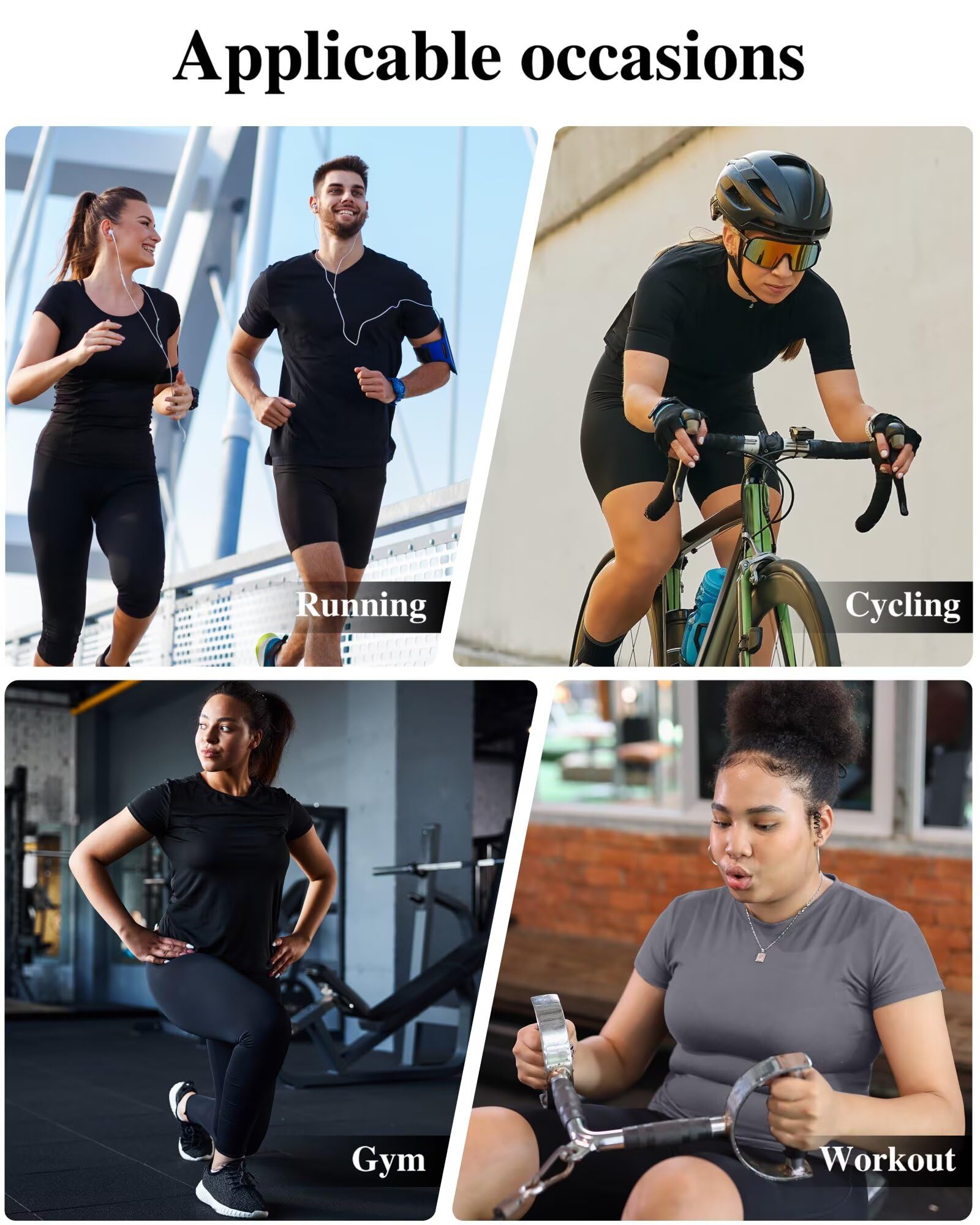 Women's 5 Pack Compression Short Sleeve Workout Shirts