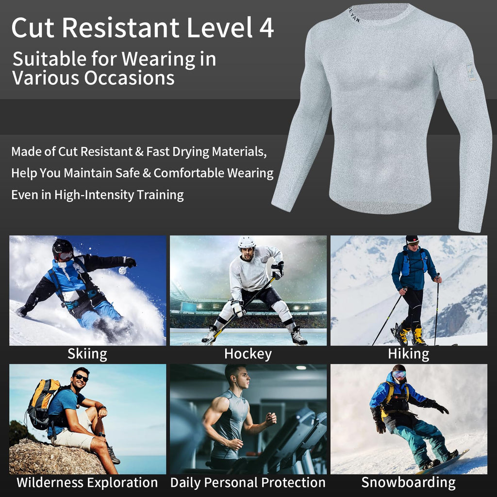 Unisex Cut Resistant Compression Base Layer Shirt