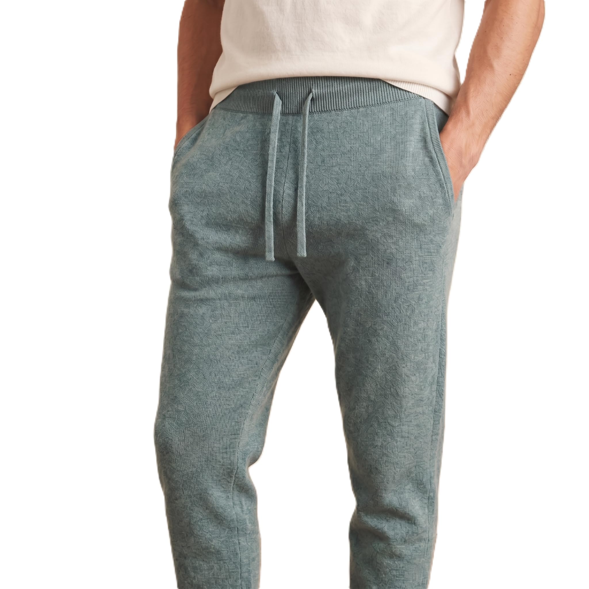 NPIA Certified 100% Cashmere Joggers Men | 2-Ply 16 Micron Luxury Lounge Pants | Drawstring Sweatpants from Nepal