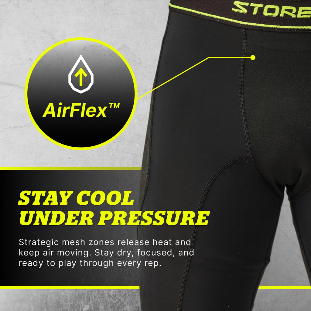 Men's Compression Soccer Leggings with Shin Pockets